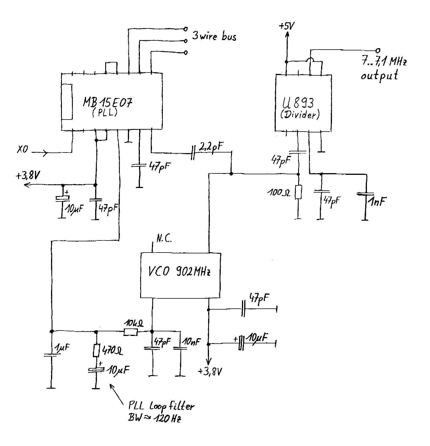 facelift for the 7MHz TRX – Circuit Schematic