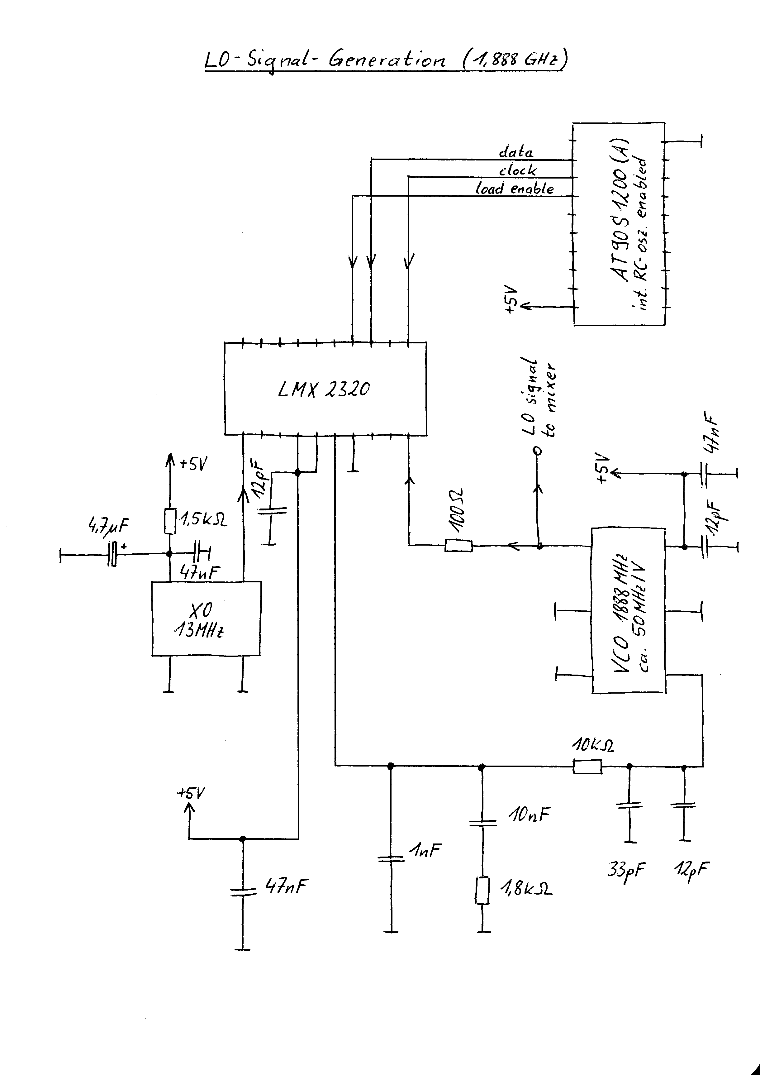 A 2.3GHz receiver converter for the Yaesu FT817 allmode transceiver – Circuit Schematic
