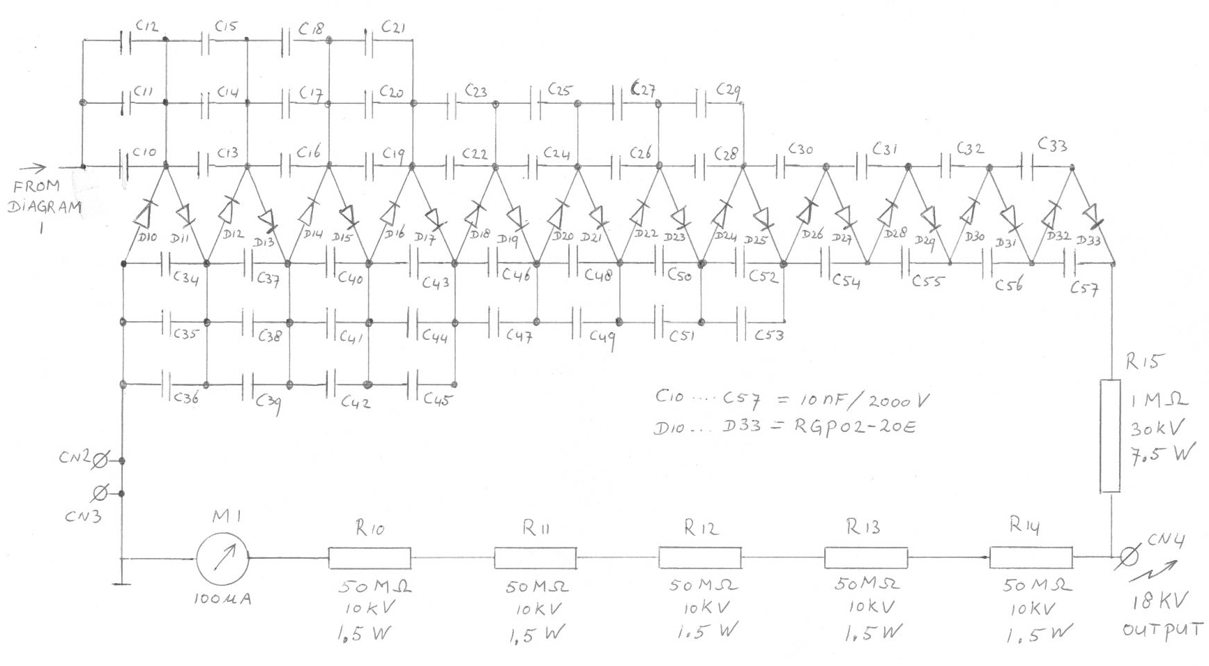 High voltage power supply circuit
