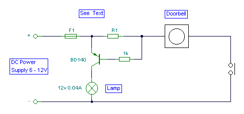 Remote Doorbell Warning Switchs circuit
