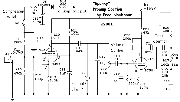 Spunky Tube Amplifier circuit