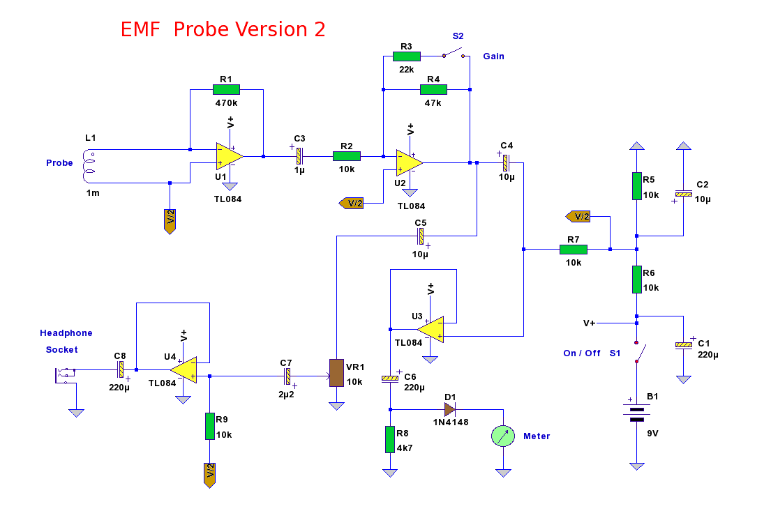 EMF Probe Version 2 circuit