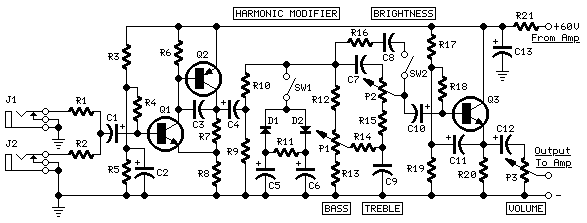 60W Guitar Amplifiers circuit