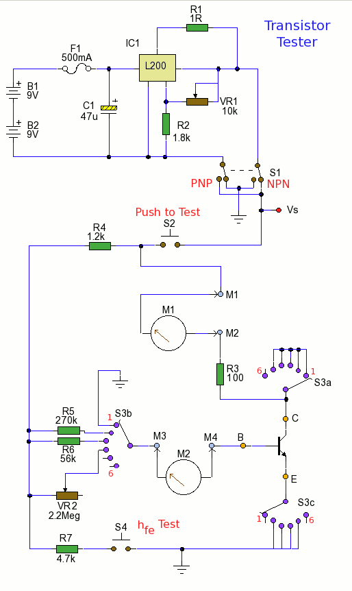 Transistor Tester circuit