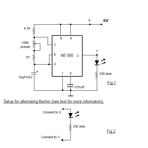 LED Flasher with 555 circuit