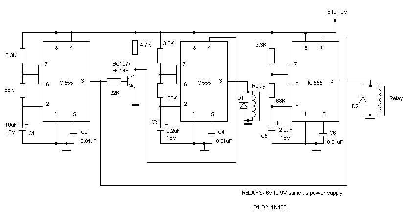 Advanced LED Flasher with 555 circuit