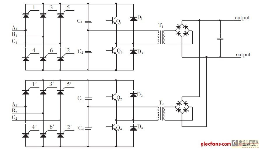 High-pressure direct current power supply scheme of the new low ripple circuit