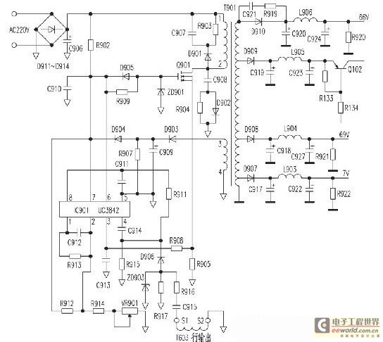 Relevant switching power supply principle and circuit diagram – Circuit Schematic