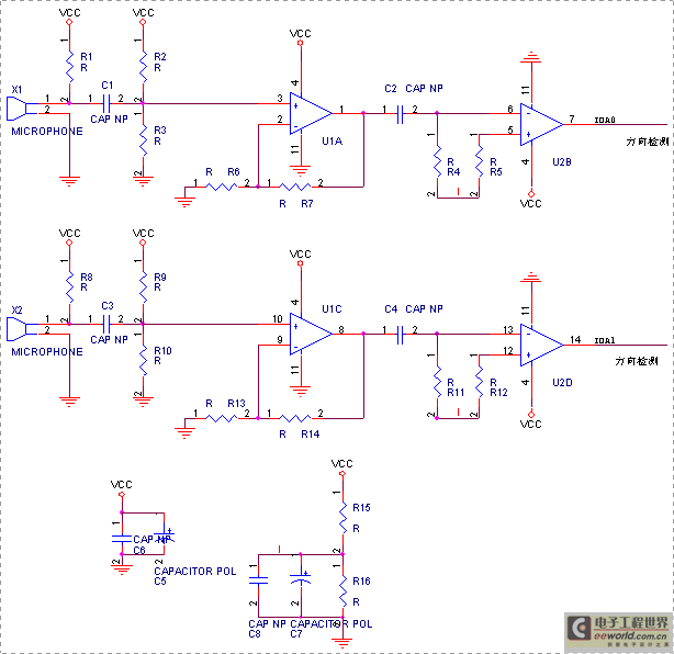 SPMC65P2408A application in one pair of mic identification directions circuit