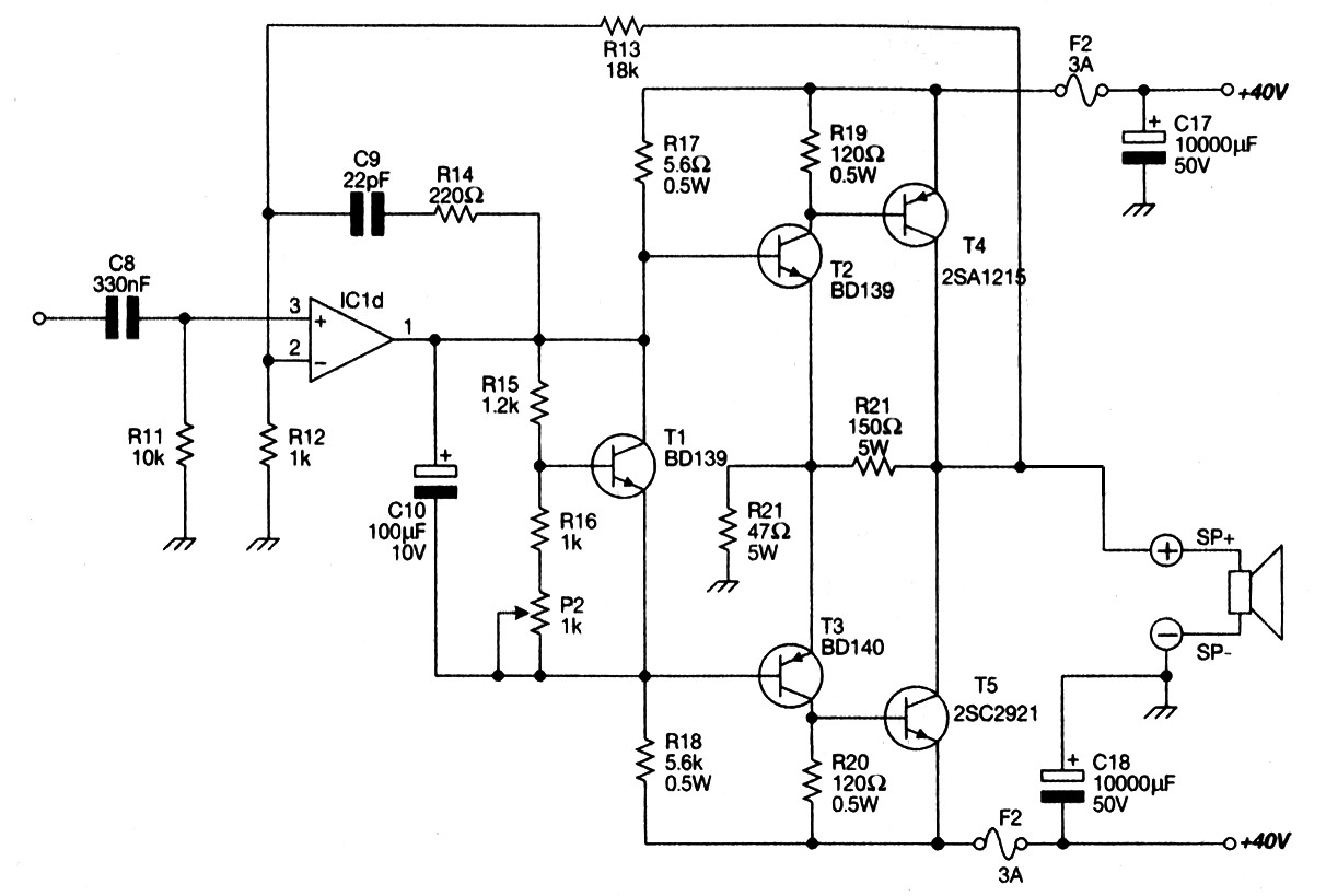 Power Amplifier OCL 100w With MJ802 MJ4502
