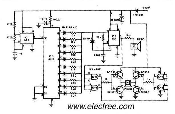 MOSQUITO REPELLANT by IC 555 4017 4011 circuit