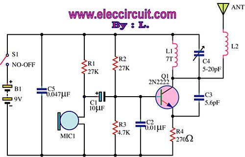 FM wireless transmitter circuit