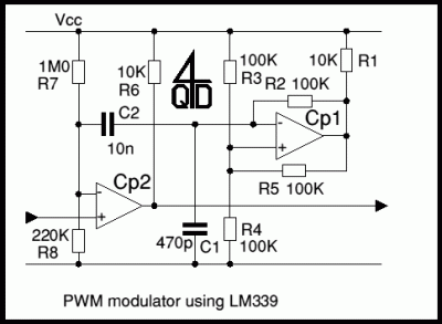 Pulse Width Modulators using LM339 circuit