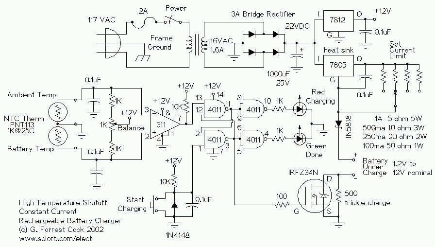 Temperature Controlled NICD Charger IC LM311