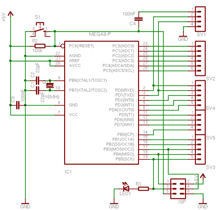 Arduino on a prototype board circuit