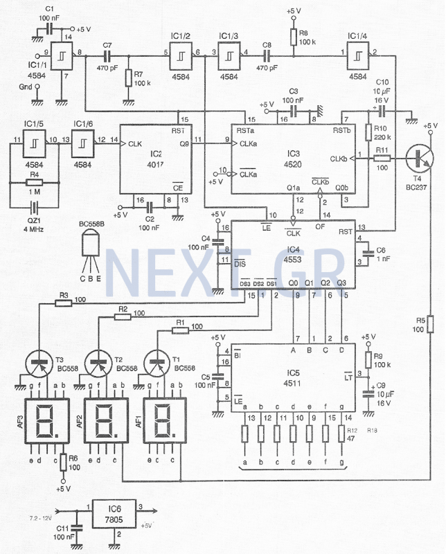 High Precision Digital Pulse Meter Circuit