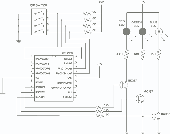 Power LED mood Lamp circuit