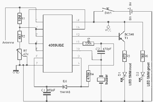 Wireless Bug detector circuit
