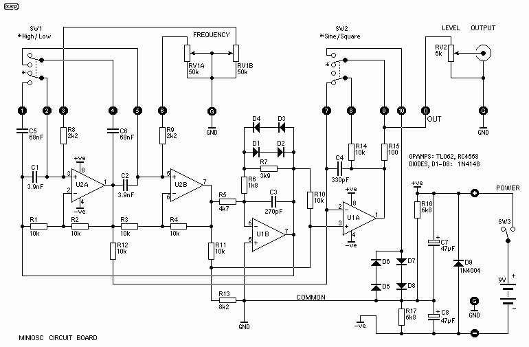 Audio Oscillator schematic circuit