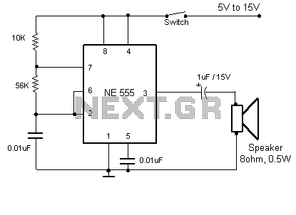 high and low voltage cut out with delay and music circuit diagram circuit