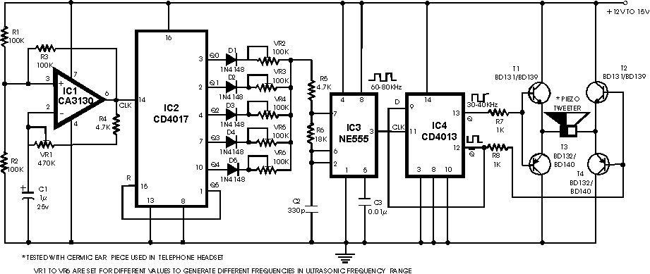FM transmitter circuit diagram circuit
