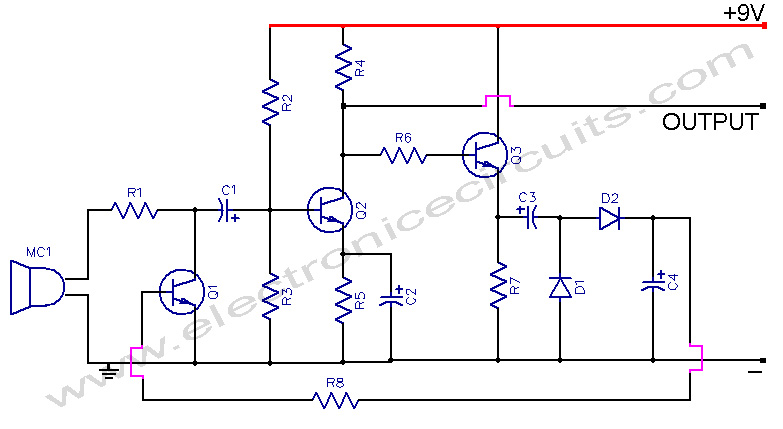 Automatic Gain Control Microphone PreAmp circuit