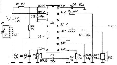 TDA1083 Am radio receiver circuit diagram electronic project – Circuit Schematic