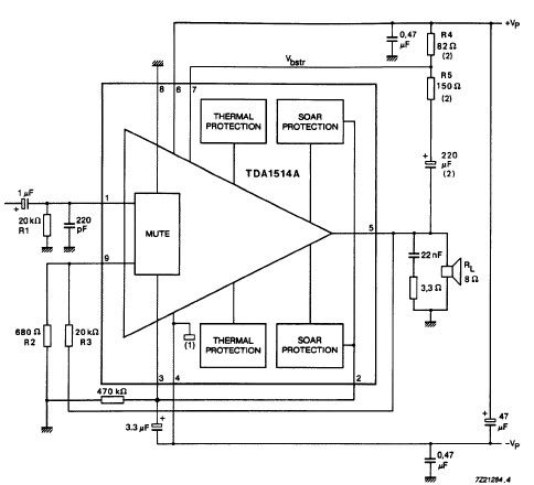 TDA1514 audio amplifier circuit design electronic project circuit