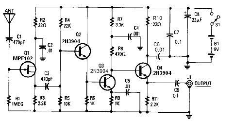 14-20dB gain simple active antenna