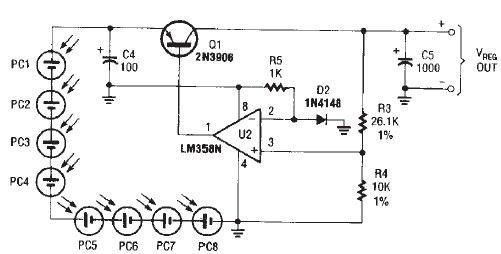 Portable solar charger designed using LM358N circuit