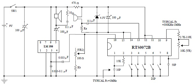 Voice changer circuit diagram electronic projects using RTS0072B circuit