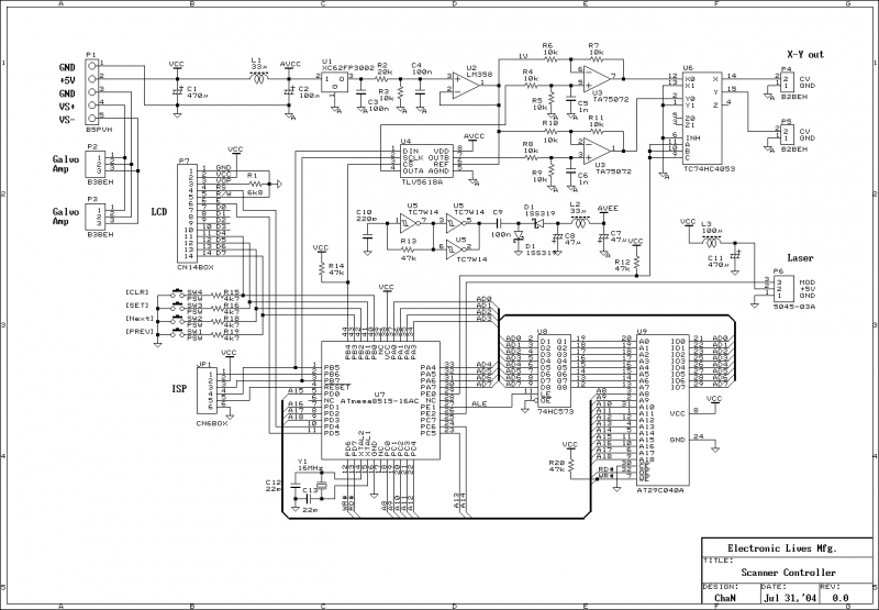 Home Built Laser Projector circuit