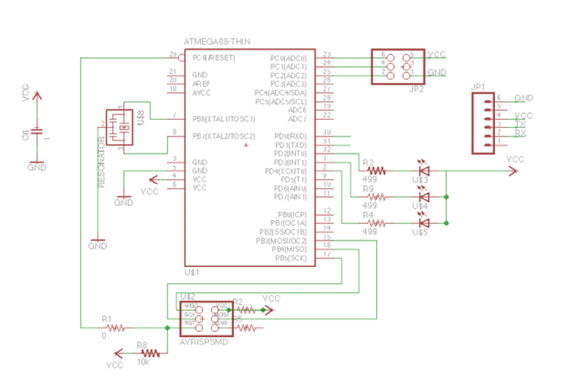 Add a sensor to a board and measure something with it circuit