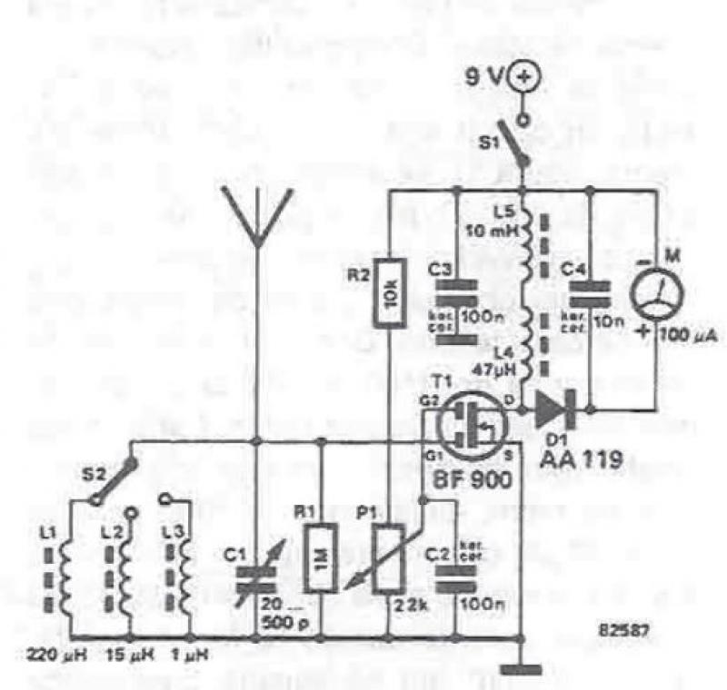 RF field detector circuit diagram – Circuit Schematic
