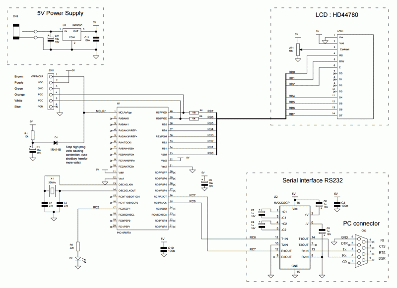 Serial Interface LCD circuit