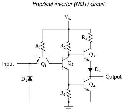 The NOT gate circuit