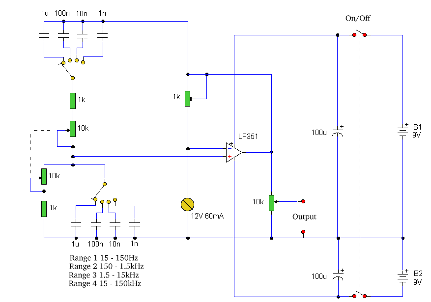 Wien oscillator circuit
