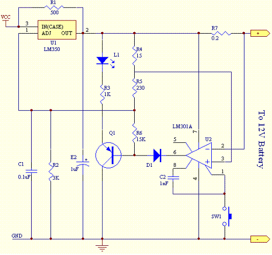 Automotive Battery Charger Project circuit