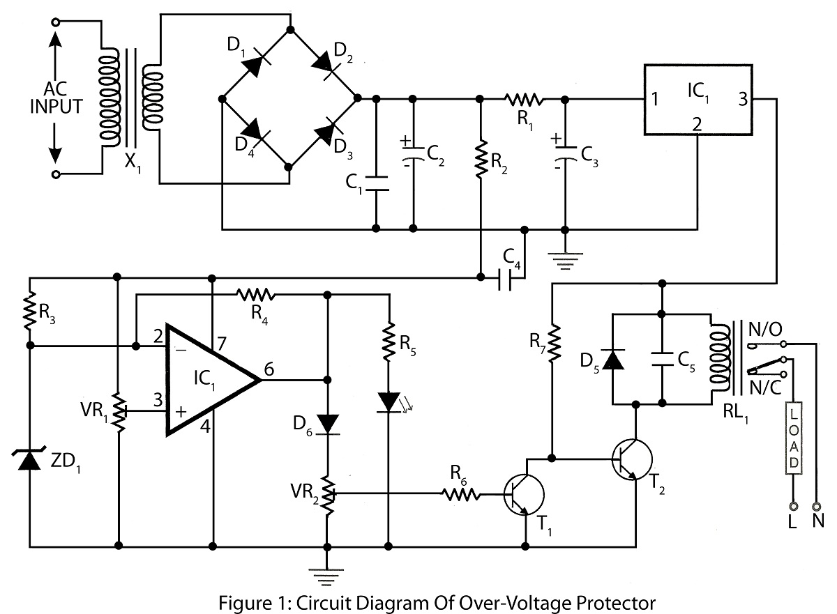 Over Voltage Protector – Circuit Schematic