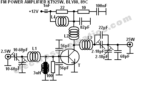 300W FM RF Amplifier Circuit