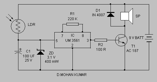 Electronic Locker Guard circuit
