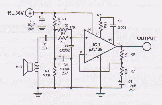 Low Voltage Microphone Preamplifier Circuit