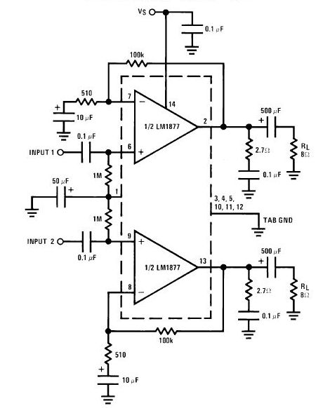 LA4440 Stereo Amplifier Circuit