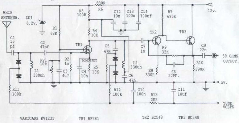 Active Antenna for Medium Wave circuit