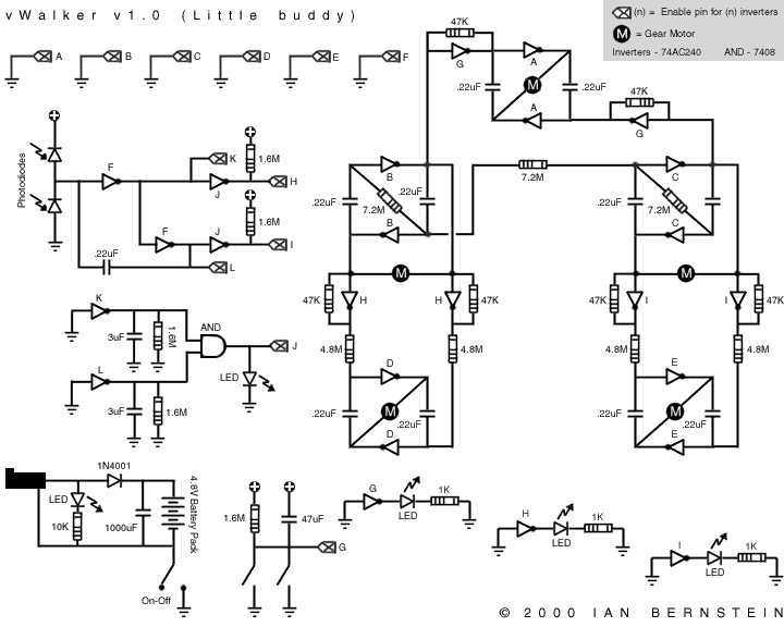Walker Robot circuit