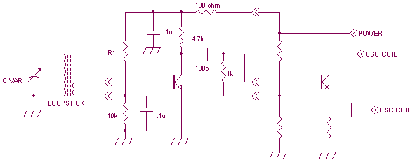 AM RF Amp for Internal Antennas circuit