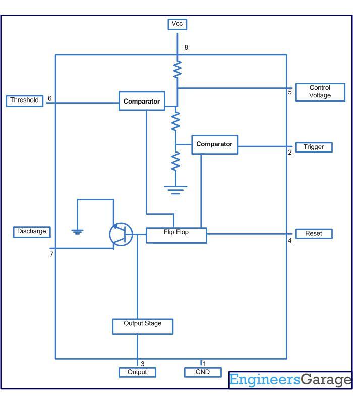 Circuit diagram for generating time delay with 555 IC circuit