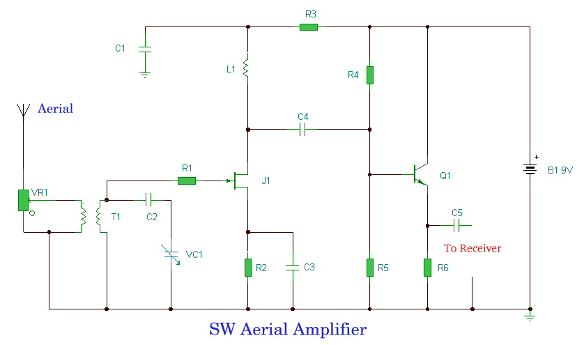 SW RF Pre-Amplifier circuit
