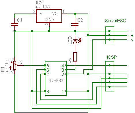 servo motor control through keypad circuit