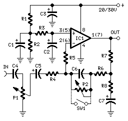 Stereo Preamplifier and Bass-booster circuit